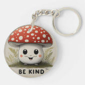De Be kind Red Top grote glimlach Paddestoel Sleutelhanger (Achterkant)