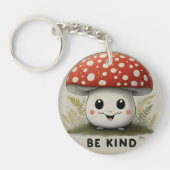 De Be kind Red Top grote glimlach Paddestoel Sleutelhanger (Voorkant)