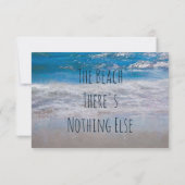 De Beach Blue White Coastal Ocean Wave Phrase Bedankkaart (Achterkant)