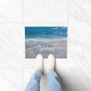 De Beach Blue White Tropical Coastal Ocean Waves Deurmat