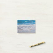 De Beach Blue White Tropical Coastal Ocean Waves Post-it® Notes (Op bureau)
