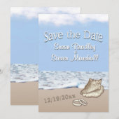 De Beach bruiloft van de bestemming sparen de Datu Save The Date (Voorkant / Achterkant)