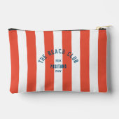 De Beach Club Crest Sinaasappel rode Cabana streep Etui (Achterkant)