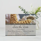 De Beach die sparen de Datum uitnodigde Save The Date (Staand voorkant)
