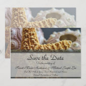 De Beach die sparen de Datum uitnodigde Save The Date (Voorkant / Achterkant)