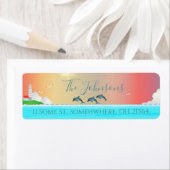 De Beach Gepersonaliseerde Etiketten van het Adres (Insitu)