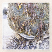 DE BEACH GLAZEN ONDERZETTER (Voorkant)