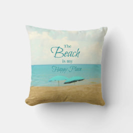 DE BEACH IS MIJN HAPPY PLACE FOTO PILLOW KUSSEN