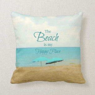 DE BEACH IS MIJN HAPPY PLACE FOTO PILLOW KUSSEN