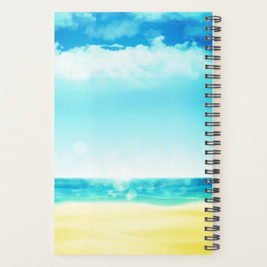 De BEACH is mijn HAPPY PLACE Sand, Sun en Fun Planner (Achterkant)