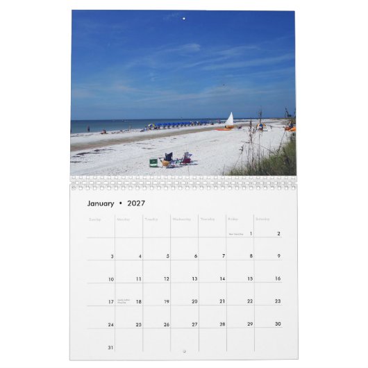 DE BEACH KALENDER (Jan 2027)