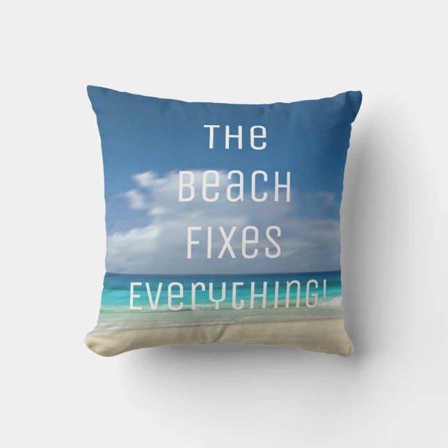 De Beach lost alles op! Kussen (Voorkant)