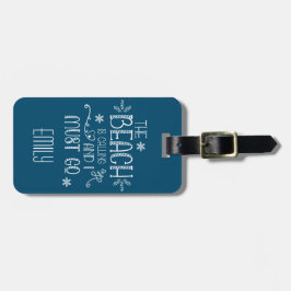 De beach roept ik moet het adres Turquoise gaan no Bagagelabel