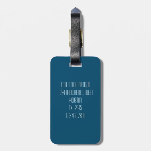 De beach roept ik moet het adres Turquoise gaan no Bagagelabel (Achterkant verticaal)