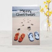 DE BEACH ROEPT JOUW NAMEN OP "CHRISTMAS" KAART (Gele Bloem)