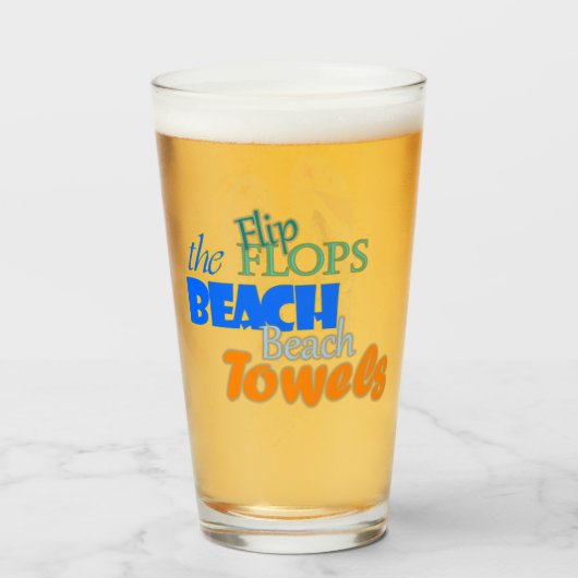 De Beach Teenslippers Towels Summer Graphics Glas (Achterkant gevuld)