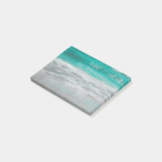 De Beach Turquoise White Tropical Ocean Waves Post-it® Notes (Schuin)