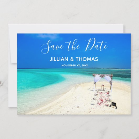 De Beach van de bestemming ruilt sparen-de-Datum Kaart (Voorkant)