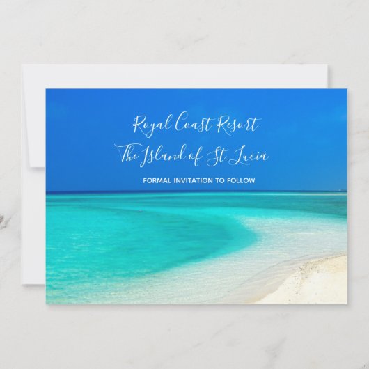 De Beach van de bestemming ruilt sparen-de-Datum Kaart (Achterkant)