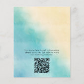 De Beach van de Waterverf van de begroting sparen  Flyer (Achterkant)