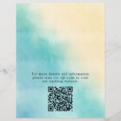 De Beach van de Waterverf van de begroting sparen  Flyer (Achterkant)