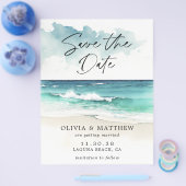 De Beach van de Waterverf van de begroting sparen  Flyer (Enkel)