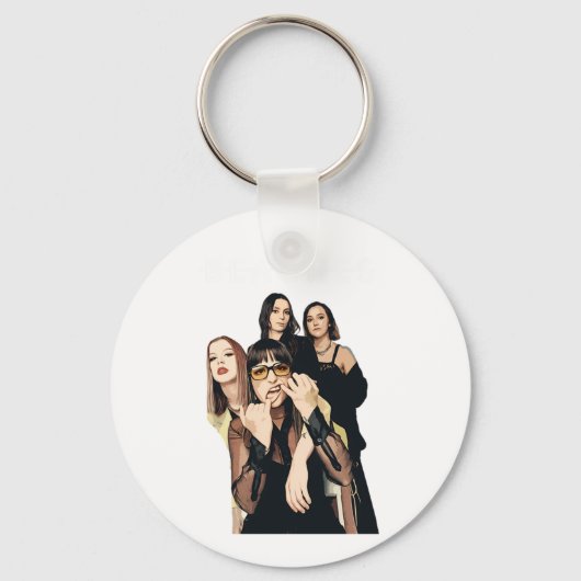 De Beache's Band Kunstwerk Sticker Sleutelhanger (Voorkant)