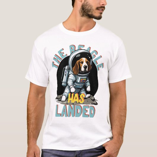 De beagle heeft aangeland t-shirt (Voorkant)