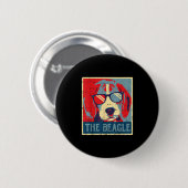 De Beagle Obama Poster  Dierenhond Hound D Ronde Button 5,7 Cm (Voorkant /achterkant)