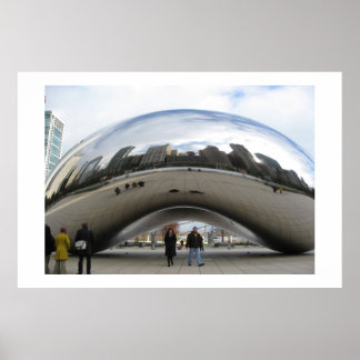 De Bean in Millennium Park Chicago Poster