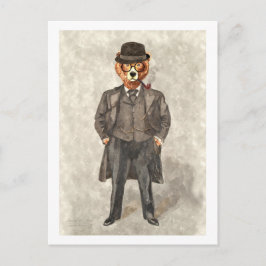De BEARister een Funny Beer in een Suit Briefkaart