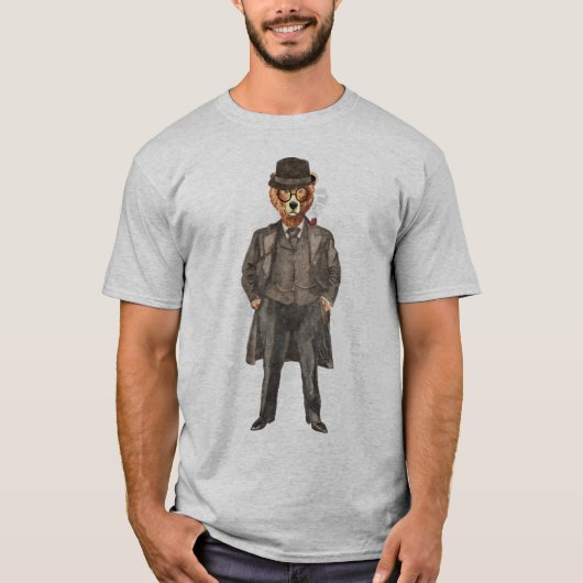 De BEARister een Funny Beer in een Suit T-shirt (Voorkant)