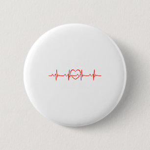 De Beat Gaat Door Hartslag Hartchirurgie Hartziekt Ronde Button 5,7 Cm