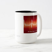 "De Beat gaat door....... Tweekleurige Koffiemok (Voorkant rechts)