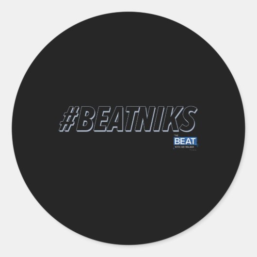 De beat met Ari Melber Beatniks MSNBC Ronde Sticker (Voorkant)