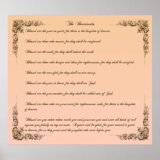 De Beatitudes Poster (Voorkant)