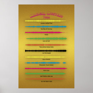 De Beatles Magical Mystery Tour Soundwave Art Poster