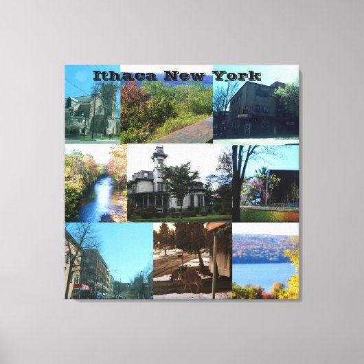 DE BEAUTY VAN ITHACA, NEW YORK CANVAS AFDRUK (Voorkant)