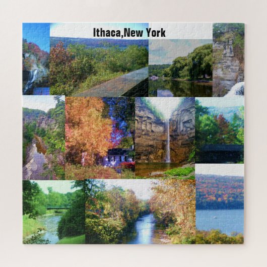 DE BEAUTY VAN ITHACA, NEW YORK LEGPUZZEL (Horizontaal)