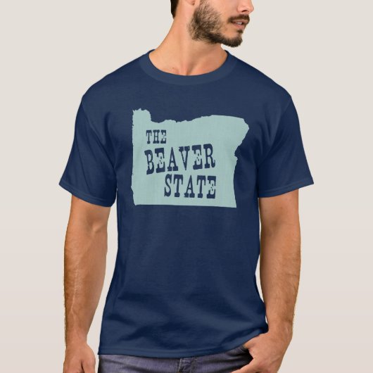 De Beaver State Oregon Nickname Oregonian Webfoot T-shirt (Voorkant)