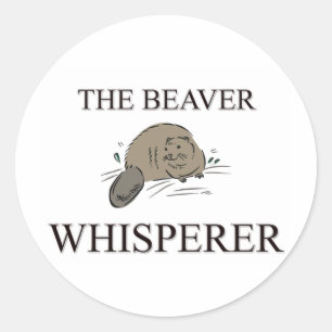 De Beaver Whisperer Ronde Sticker