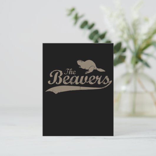 DE BEAVERS BRIEFKAART (Staand voorkant)