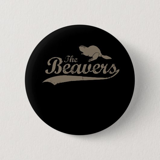DE BEAVERS RONDE BUTTON 5,7 CM (Voorkant)