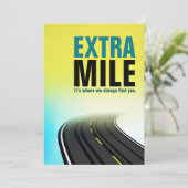 De Bedankt van de werknemer, Extra Mile, waar wij Kaart (Staand voorkant)