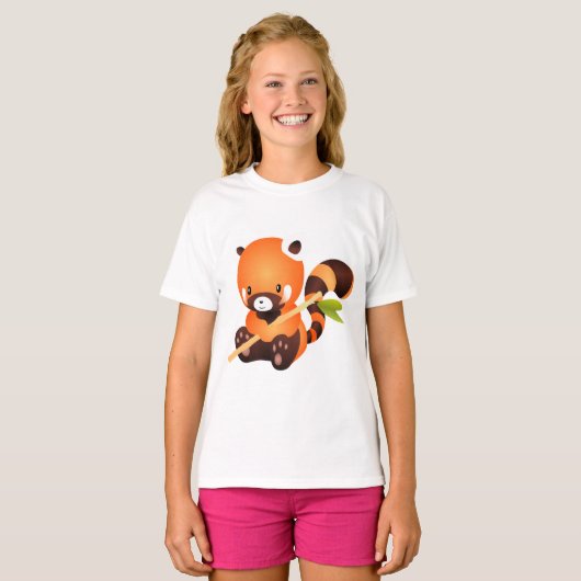 De bedreigde Rode Panda T-shirt (Voorkant volledig)