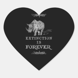 De bedreigde zondebok Rhino - de milieuactiviste Hart Sticker