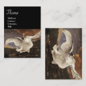 De bedreigde Zwan Visitekaartje (Voorkant / Achterkant)