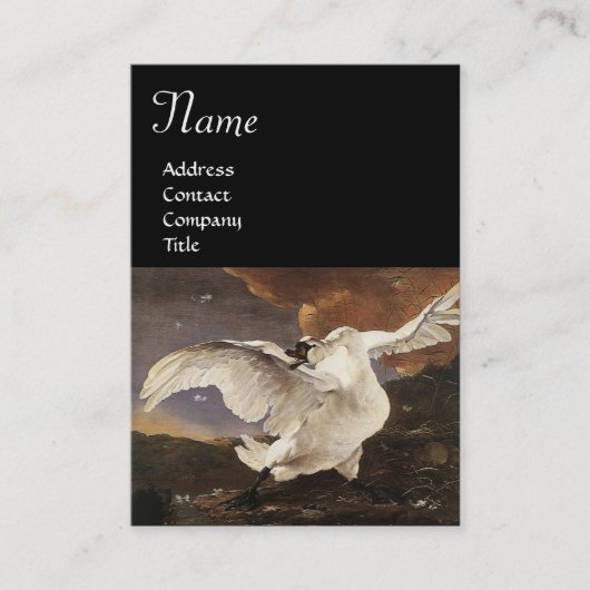 De bedreigde Zwan Visitekaartje (Voorkant)