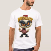 De bedreiging Funny Geborduurde Patch Deugniet T-shirt (Voorkant)