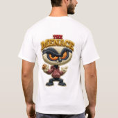 De bedreiging Funny Geborduurde Patch Deugniet T-shirt (Achterkant)